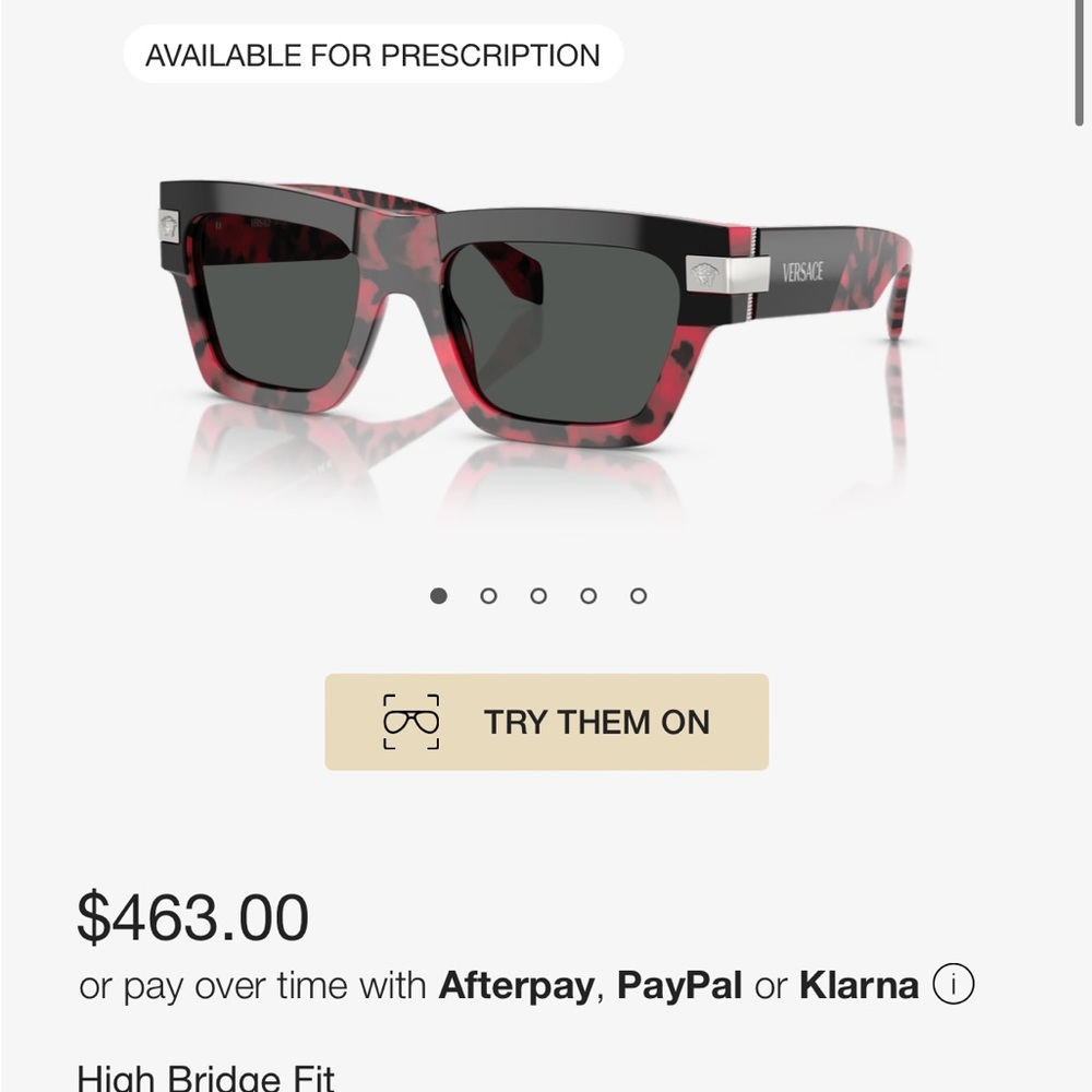 Red Versace Sunglasses